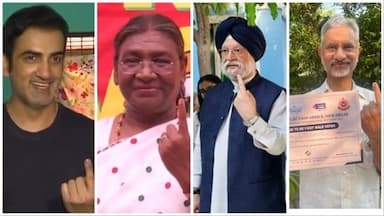Polling began for the seven Lok Sabha constituencies in Delhi on Saturday. People were seen queuing up outside the more than 13,000 polling booths across the seven constituencies even before the commencement of voting at 7 am.