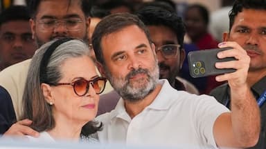The mother-son duo also clicked a selfie outside the polling station after casting their votes.