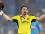 Australia's Travis Head celebrates after scoring a century during the Cricket World Cup final match against India at Narendra Modi Stadium in Ahmedabad on Sunday.