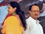 Ajit Pawar's wife Sunetra Pawar lost to NCP (SP) MP Supriya Sule, the daughter of Sharad Pawar, in the Baramati Lok Sabha seat by more than 1.5 lakh votes. (HT PHOTO)