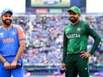 India's captain Rohit Sharma and Pakistan's captain Babar Azam at the toss for their Group A match in the ICC T20 World Cup 2024