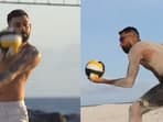 Virat Kohli and Hardik Pandya enjoy a game of beach volleyball.