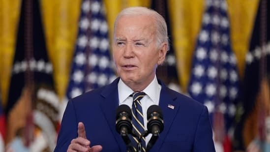 FILE - President Joe Biden speaks in the East Room at the White House in Washington, June 4, 2024. (AP Photo/Manuel Balce Ceneta)