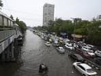 Delhi-NCR on Friday morning received heavy rainfall accompanied by thunderstorms and lightning, causing severe waterlogging and traffic congestion in the city.