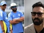Dinesh Karthik (R) had a couple of special mentions for Rahul Dravid and Rohit Sharma.