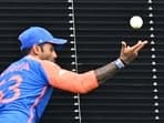 India's Suryakumar Yadav makes a catch to dismiss South Africa's David Miller during the ICC men's Twenty20 World Cup 2024 final cricket match between India and South Africa