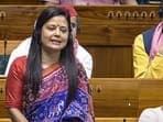 TMC MP Mahua Moitra speaks in the House during ongoing Parliament session, in New Delhi, Monday, July 1, 2024.