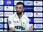 Pakistan Test cricket team's skipper Shan Masood speaks during a press conference, in Rawalpindi, Pakistan.