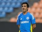 Indian head coach Gautam Gambhir during a practice session.