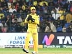 Chennai Super Kings' MS Dhoni during the match against Royal Challengers Bengaluru in the Indian Premier League 2024