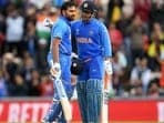 Latest news on September 29, 2024: Rohit Sharma (L) and MS Dhoni during the 2019 World Cup