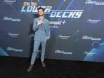 Jack Quaid attended Paramount+'s Star Trek: Lower Decks New York Comic Con Reception at Bar Primi on October 19. For the event, he wore a blue T-shirt under a matching blazer and trousers. He opted for brown shoes.