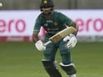 Pakistan's Fakhar Zaman runs after playing a shot. (AP Photo/Anjum Naveed)