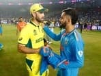 Glenn Maxwell (L) and Virat Kohli after Australia beat India in the 2023 World Cup final.